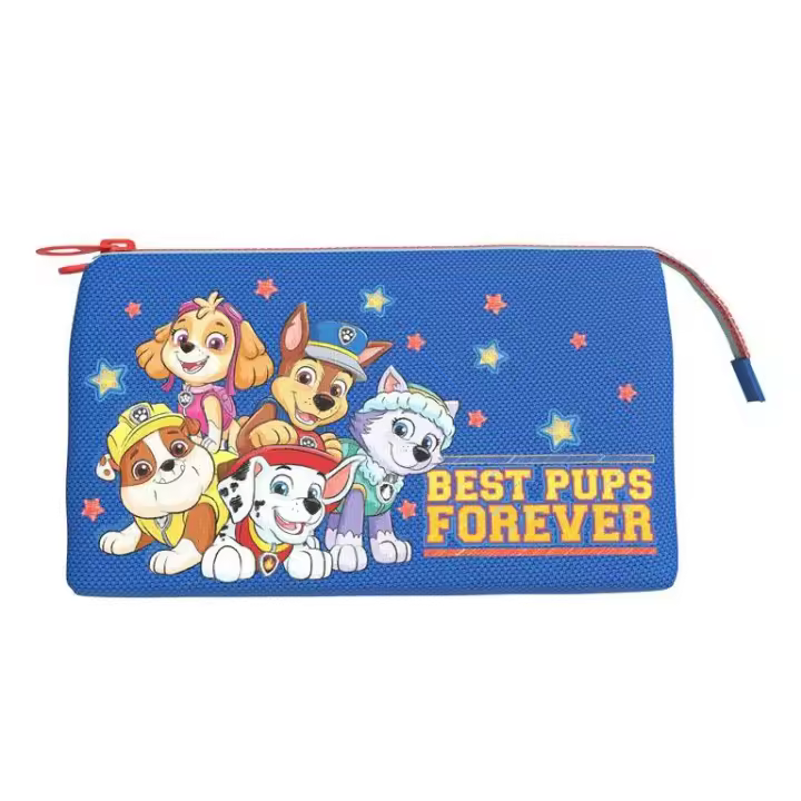 PATRULLA CANINA - Paw Patrol Portatodo Triple con cremallera de plástico - 1