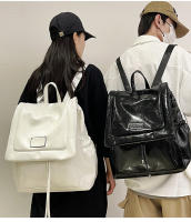 Bolso tipo mochila para el hombro con colgante, moderno, sencillo, informal y de gran capacidad para mujer, con textura y estilo. - details 26