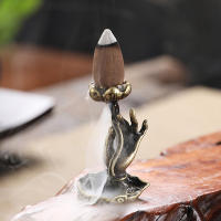 Incienso De Cobre Puro Con Forma De Buda Y Loto Marco De Incienso De Latón Para Ceremonia Zen De Té Decoración De Mesa De Té - details 3