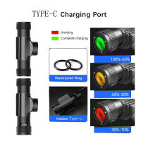 Linterna Frontal LED Potente 1000LM Tipo C USB Recargable 18650 Para Camping Pesca Y Caza Lámpara De Mano Impermeable Con Angulo De Haz De 180° - details 3