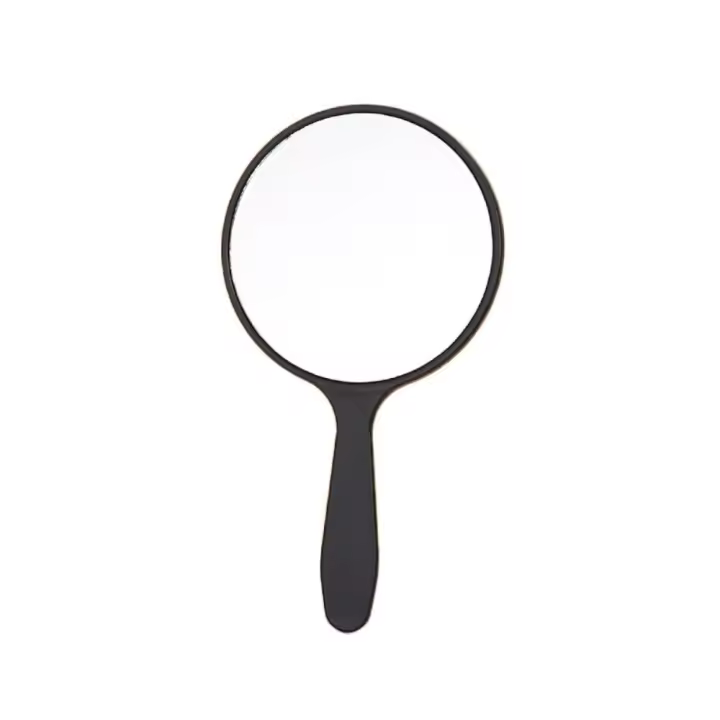 Espejo De Maquillaje Portátil Para Mujeres Con Manija Espejo De Vestíbulo Redondo Compacto Para Cosméticos - 1