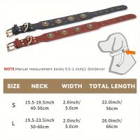 Correa De Cuero Genuino Para Perros CP640 Resistente Y Duradera Con Hebilla Ajustable Artesanía De Lujo Para Mascotas Adultas - details 0