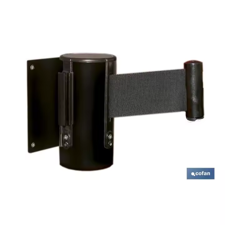 Cofan Soporte Pared Cinta Extensible Negro 2.1 Metros - 1