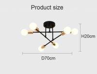 Lámpara Colgante Minimalista Nórdica LED Para Habitaciones Y Salones En Negro Y Oro Decoración De Iluminación De Alta Calidad - details 2