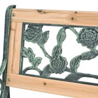 vidaXL Banco de jardín de madera 122 cm - details 4
