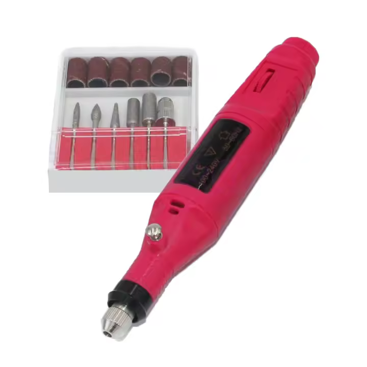 Niucom lima de uñas profesional torno 6 en 1 pack de limas y pulidora eléctrica profesional máquina para manicura cuidado de uña profesionales - 1