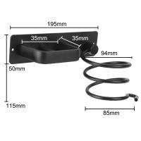 Soporte De Secador De Pelo De Aluminio Espacial Para El Baño Estante De Almacenamiento Para Linterna Y Rizador Pared Montado Accesorios De Baño - details 5