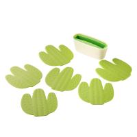Juego De 6 Coasters De Cactus Con Soporte Para Florero Creativo Tapete De Hoja De Arce Para Bebidas Decoración De Barra Para Mesa De Café - details 2