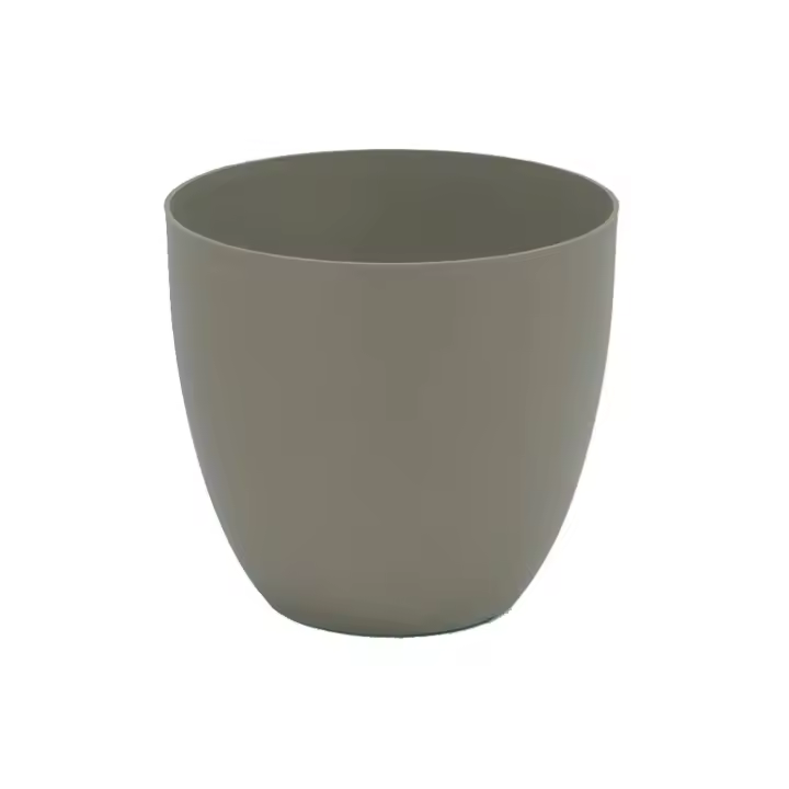 Plastiken Maceta Inyección Cuenco ø26cm Gris Topo - Resistente a la Intemperie - 1