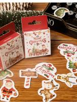 Etiquetas Decorativas Para DIY Etori Life 'Feliz Navidad' Pack De 46 Piezas Estuche De Papel Para Decoración De Estaciónario Álbum Diario Taza Notebook Teléfono Móvil Juguetes Scrapbook - details 1