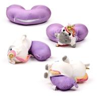 Peluche coche niño cojin cervical almohada unicornio regalo viaje suave, 2 en 1, coche tren infantil juguete. Puckator - details 7