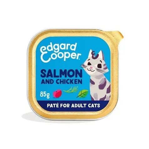 Edgard & Cooper Adult Salmón y Pollo de Corral Paté Gatos 85 gr - 1
