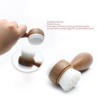Cepillo Facial Exfoliante Doble Cara Para Limpieza Profunda De Poros Y Eliminación De Quistes Cepillo De Limpieza Facial Con Mango De Hueso De Coco - details 6