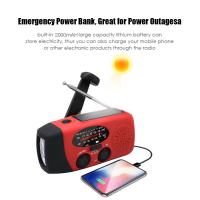 Radio De Mano Con LED Y Alerta Del Tiempo FM AM WB NOAA Recargable Por USB Y Crank 600mAh Resistente Al Agua Para Camping Y Emergencias - details 12