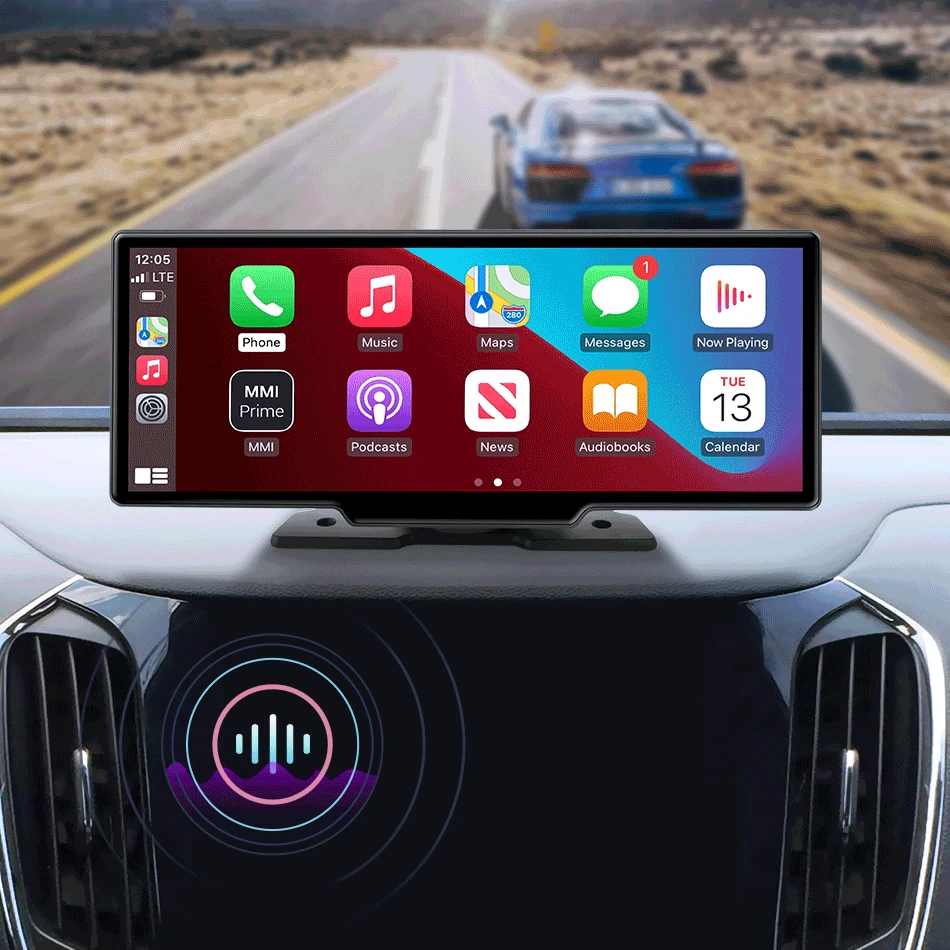 Cámara De Coche 4K 10.26 Pulgadas Con DVR Multimedia Wireless Carplay Android Auto GPS Doble Lente Cámara Trasera Espejo Dashboard - details 9