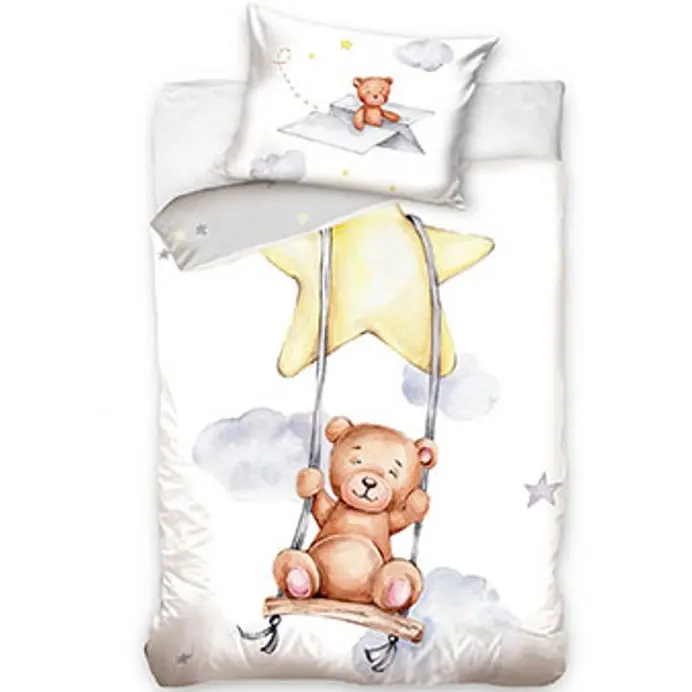 Funda Nórdica Cuna de Bebé 100% Algodón Osito Columpio Dhestia Home Comprar Funda Nórdica Cuna de Bebé 100% Algodón Osito Columpio 00441 - 1
