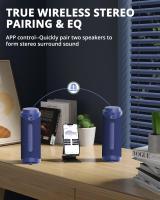Altavoz Portátil Tronsmart T7 máximo 40W Bluetooth 5.3, luces LED y protección IPX7 contra el agua, potente bajo con sonido estéreo de alta fidelidad 360°, altavoz inalámbrico para exteriores con ecualizador para fiestas y viajes, color azul - details 4