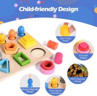 Juguetes De Madera Para Bebés Montessori Actividades De Aprendizaje Temprano Juego De Pesca De Formas Y Colores Desarrollo De Habilidades Motoras Finas Edad Recomendada 3-6 Años - details 16