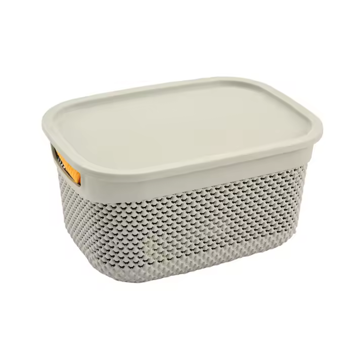 Cesta Mediana Rectangular con Tapa 6,6 Litros 7house - 1