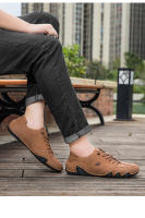 Zapatos De Verano Para Hombre Tamaños Grandes Casual Comodidad Baja Suela Suave Transpirable Deporte Cuero Sintético Bota Plana - details 17