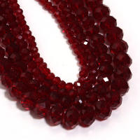 1 Hilo De Cuentas De Cristal Facetado Pomegranate Rojo Para Joyería DIY Collar Pulsera Cuentas De Vidrio Marrón Rojo Suelto - details 3