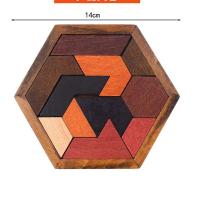 Rompecabezas Hexagonal Clásico De 11 Piezas Tangram Jigsaw Juguete Educativo Para Niños Alivio Del Estrés Colorido - details 0
