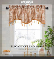 Valance De Lujo Con Tejido Jacquard Para Sala De Estar Cortinas Cortas De Pared Para Cocina Decoración De Hogar 1 PC Moderno Floral - details 0