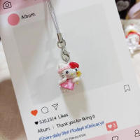 Llavero De Teléfono Móvil Kawaii Hello Kitty Colgante Para Niñas Cartoon Decorativo Para Mochila Anti-Pérdida Joyería De Moda - details 6