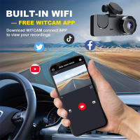 Cámara De Coche 1080P 3Canal DVR Grabadora De Video WIFI APP Visión Nocturna Cámara Frontal Y Trasera Para Carro Accesorios De Coche - details 8