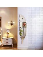 Pegatinas De Espejo De Pico De Avestruz Arcylic 6pcs/1set Adhesivas DIY Plata Decoración De Pared Para Sala Y Dormitorio Arte Doméstico - details 5
