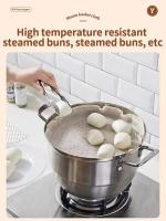 5Pcs Paño De Almohadilla De Técnica De Vapor Ecológico De Algodón Puro Para Cocina Tamaño 24/28/32CM Tapete Para Arroz Y Bun - details 4