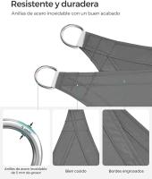 Gerimport Toldo Vela Rectangular 3x4 M PES Impermeable Resiste Rayos UV - details 2