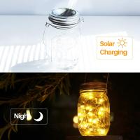 3 Piezas Linternas Solares para Exteriores - Lámpara Solar de 30 LED para Jardín al Aire Libre, Linterior Exterior Impermeable IP65, Lámpara Solar Colgante en Tarro para Jardín, Árbol, Decoración de Patio (Blanco Cálido) gafas protectoras - details 0