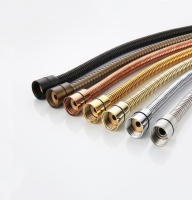 Tubo De Ducha Negro De Alta Calidad En Acero Inoxidable Para Baño Manguera Suave De 1.5 Metros Con Acabado Cromado Oro Gris ORB - details 1