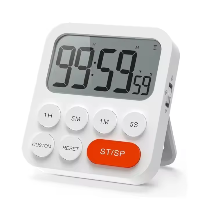 Nuevo Temporizador Digital LCD Para Cocina Y Estudio Con Formato De Tiempo 12/24H Mostrador Magnético Para Hornear Y Cocinar Temporizador De Cuenta Regresiva Para Dormir - 1