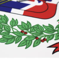 Bandera De La República Dominicana De Poliéster 90x150cm Para Interior Y Exterior Decoración Estilo Colgante - details 1