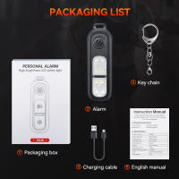Llavero De Alarma Personal Hollarm 130dB Recargable Con Luz LED Para Protección Emergencia Adecuado Para Correr De Noche - details 11