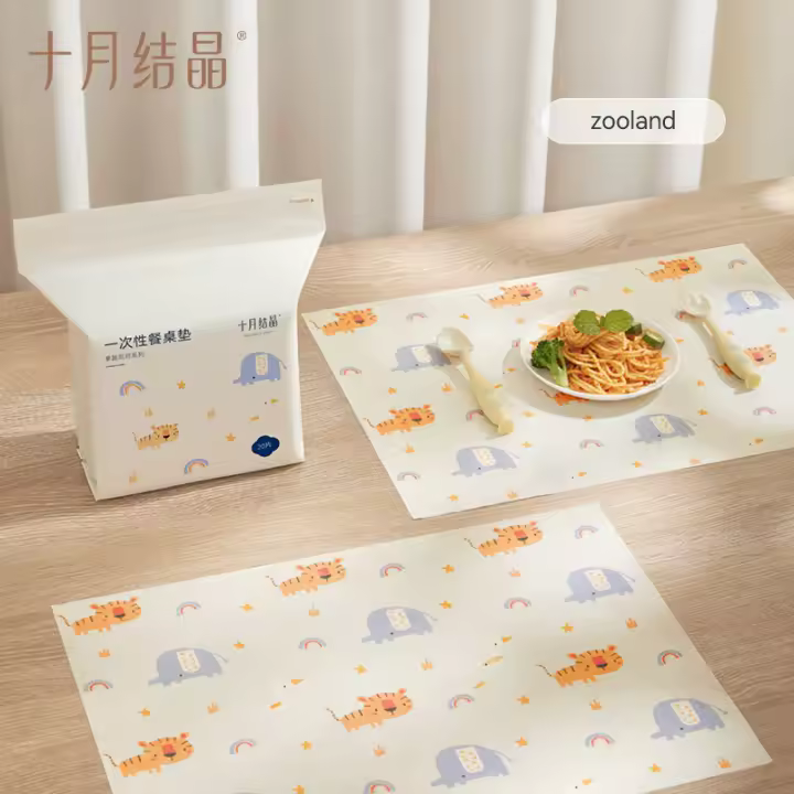 TEN-MJOURNEY Placemat Desechable Y Impermeable Para Bebés/Niños Essentials De Viaje Portátil Para Mesa De Comedor - 1