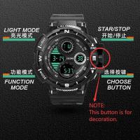 Reloj Digital Militar Para Hombres Reloj Deportivo De Exteriores Resistente Al Agua Con Luz Luminosa Cronógrafo Estudiante Reloj De Pulsera Electrónico - details 8