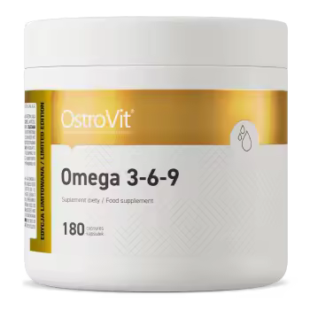 Ostrovit Omega 3-6-9 180 Cápsulas  Suplemento de Ácidos Grasos Omega 3, 6 y 9 para la Salud Cardiovascular, Cerebral y Articular  Fortalece el Sistema Inmunológico y Reduce la Inflamación  Sin Gluten - 1