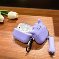 Funda De Silicona Para Airpods 1 2 3 4 Con Dibujos Animados Y Efecto 3D De Fantasma Cubierta Protectora Para Auriculares Inalámbricos Con Estuche De Carga Y Pluma - details 3