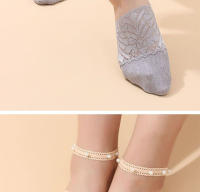 4 Pares De Calcetines De Barco Para Verano Calcetines Cortos Translúcidos Con Encaje Para Mujer Moda Y Trendy - details 8