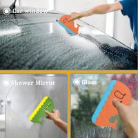 Limpieza de Ducha multiusos, liiaparabrisos de silicona Creative With Ganchillo para Vidrio, azulejos, Ventanas de baño y Espejos De Automóvil (2 piezas) - details 1