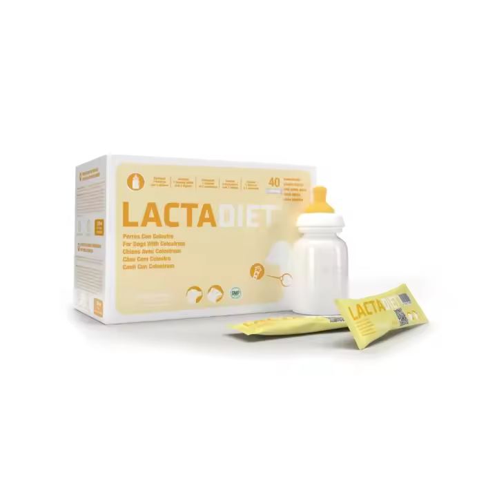 PHARMADIET - Lactadiet (40 Sobres) - Leche Maternizada con Calostro para Perros y Roedores (Incluye Biberón) - 1