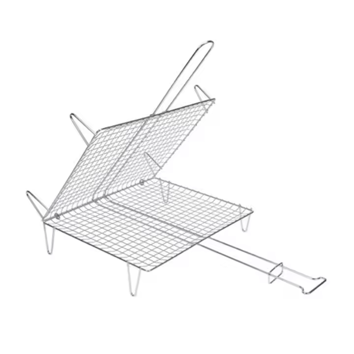 Orework Parrilla de Acero Inoxidable para Pescado - 40x45 Cm - Diseño Abombado - 1