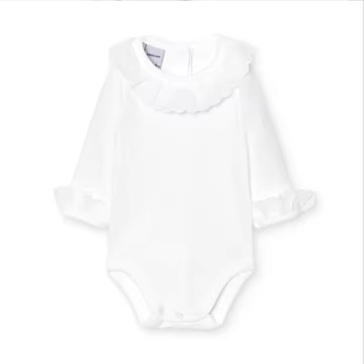 Body babidu con cuello y puños puntilla de plumeti - 1