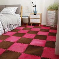 16PCS Alfombra De Piso Interconectada De Espuma De Peluche 30x30cm Alfombra De Moda Suave Para El Hogar Alfombras De Área Cuadradas - details 22