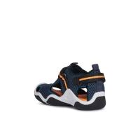 Sandalias planas niño GEOX J1530A C4074 SANDALIA DEPORTIVA NAVY-ORANGE FLUOR 31202 24V - details 2