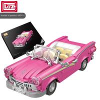 Bloques De Construcción Miniatura LOZ Rosa Convertible Modelo De Coche De Partículas Pequeñas Juguete Educativo Para Niños - details 4