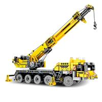 Juguete De Construcción De Bloques Pequeños Para Niños Modelo De Grúa De Ingeniería Amarilla De La Serie Ciudad Regalo De Navidad Para Niños Edad Recomendada 6-12 Años - details 7